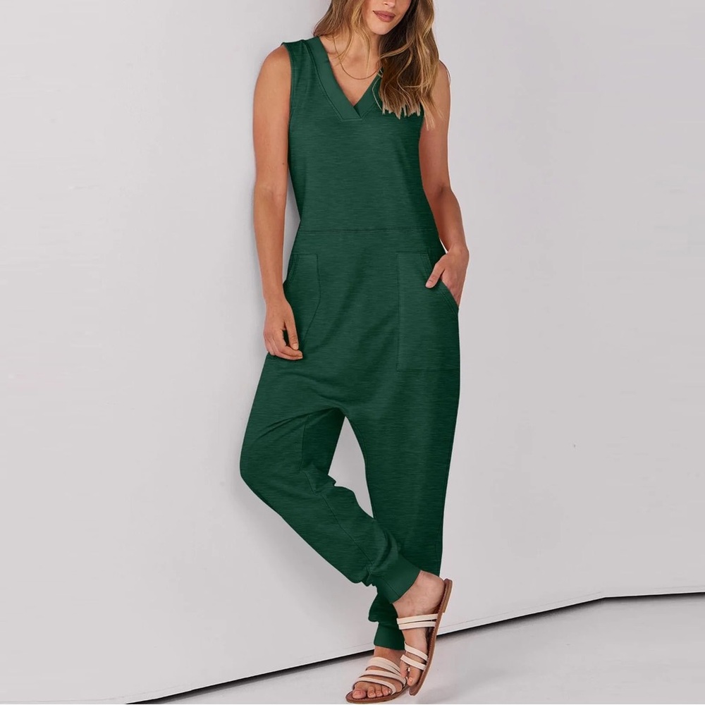 NWT Anrabess V-Neck Jumpsuit With Pockets